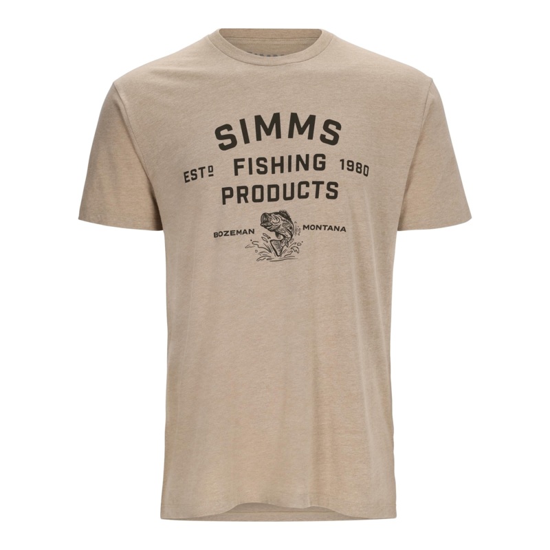 SIMMS M’S STACKED LOGO BASS T-SHIRT