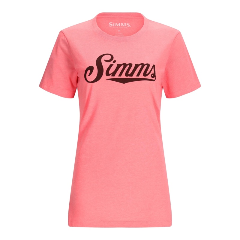 SIMMS W’S CREW LOGO T-SHIRT|Watermelon Heather|Cinder Heather|Oatmeal Heather|Small|Medium|Large