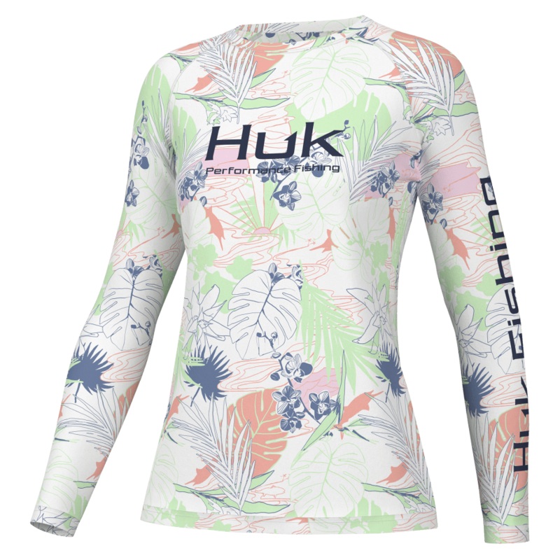 HUK WOMENS PURSUIT CREW RADICAL BOTANICAL