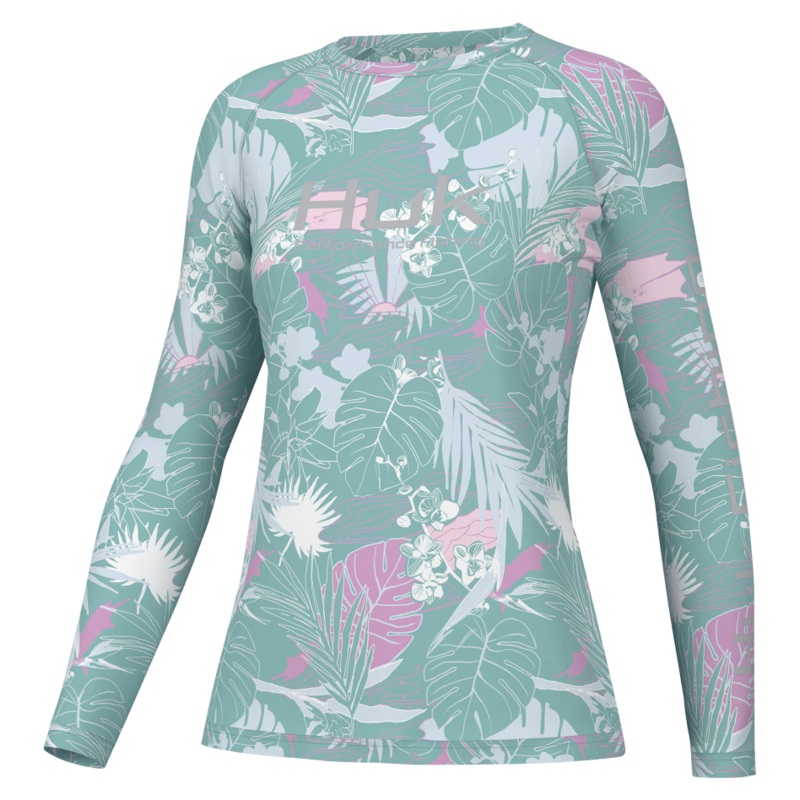 HUK WOMENS PURSUIT CREW RADICAL BOTANICAL