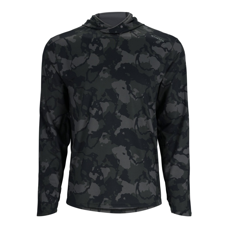 SIMMS M’S SOLARFLEX HOODY|Regiment Camo Carbon|Regiment Camo Clover|Back Eddy Stone|Dolomite Heather|Medium|Large|Extra Large|2XL|3XL