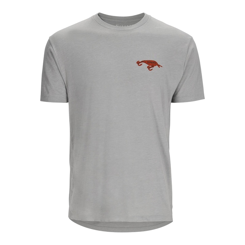 SIMMS M’S SQUARE BILL T-SHIRT|Cinder Heather|Medium|Large|XL|XXL|3XL