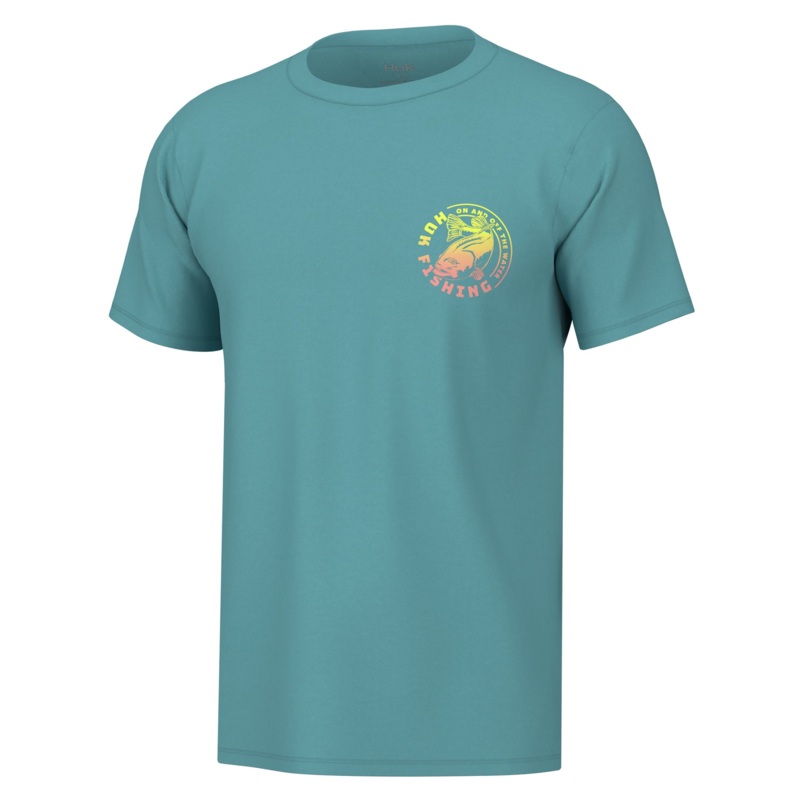 HUK ELECTRIC BASS TEE|Marine Blue|Medium|Large|Extra Large|XXL