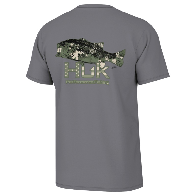 HUK KC CAMO BASS TEE|Night Owl|Medium|Large|Extra Large|XXL|XXXL