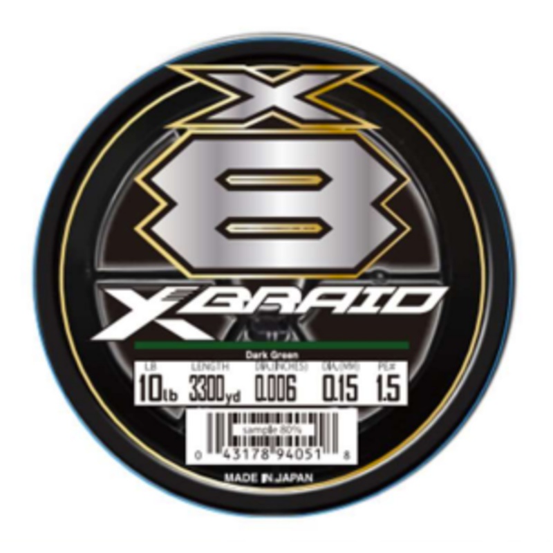 YGK XBRAID X8|Dark Green|Chartreuse/White|6 lb – 165yds|8 lb – 165yds|10 lb – 165yds|15 lb – 165yds|20 lb – 165yds|30 lb – 165yds|40 lb – 165yds|50 lb – 165yds|65 lb – 165yds|6 lb – 330yds|8 lb – 330yds|10 lb – 330yds|15 lb – 330yds|20 lb – 330yds|30 lb –