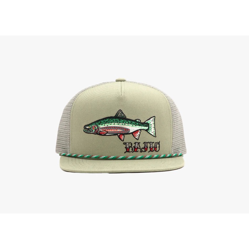 BAJIO STEELHEAD FLAT BRIM TWILL TRUCKER HAT