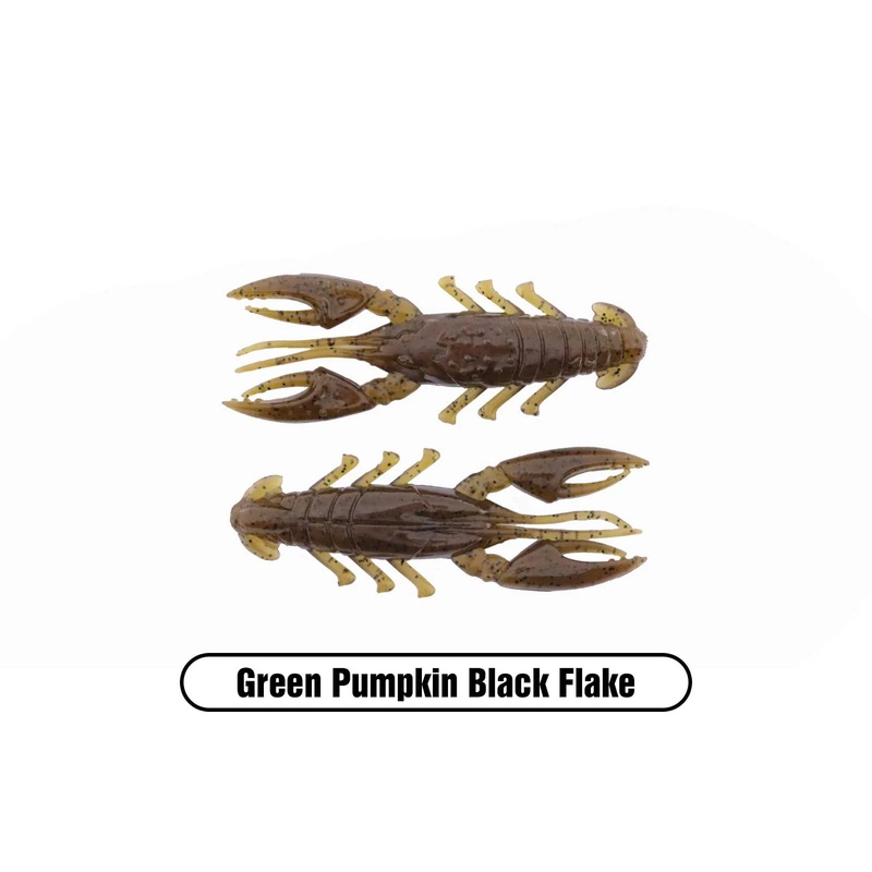 X ZONE SCENTED STEALTH CRAW|309|Green Pumpkin Black Flake|Green Pumpkin Blue Flake|Tilapia|Grass Craw|Big Limit|Black Blue Flake|Black Blue/Green Pumpkin Laminate