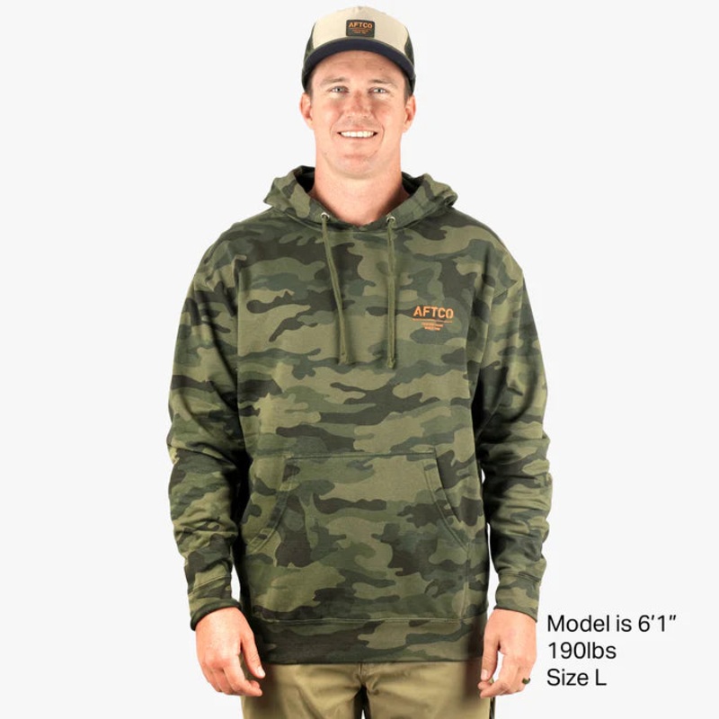 AFTCO RADAR CAMO PULLOVER HOODIE