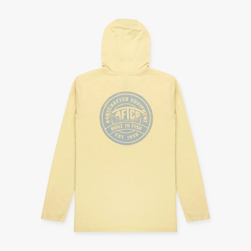 AFTCO OCEAN BOUND UPF HOODIE|Coastal Dune Heather|M|L|XL|2XL|3XL