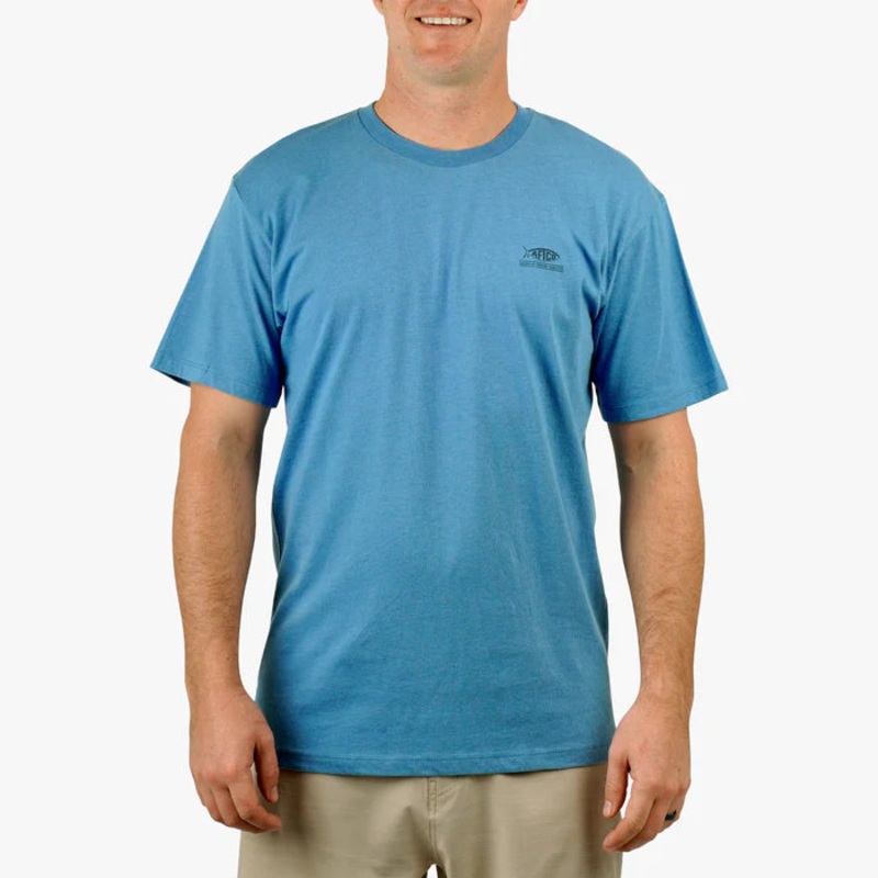 AFTCO SHELTER T-SHIRT|Azure Heather|M|L|XL|2XL|3XL