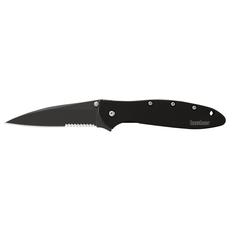 KERSHAW LEEK – BLACK SERRATED KNIFE