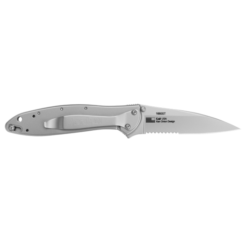 KERSHAW LEEK – SILVER SERRATED KNIFE