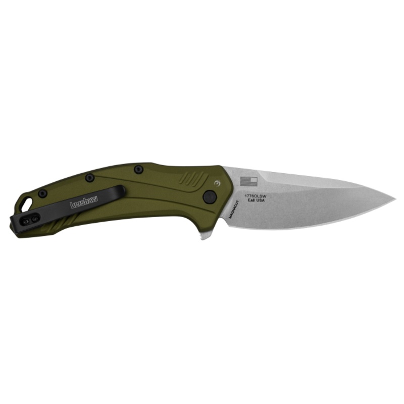 KERSHAW LINK – OLIVE STONEWASH KNIFE