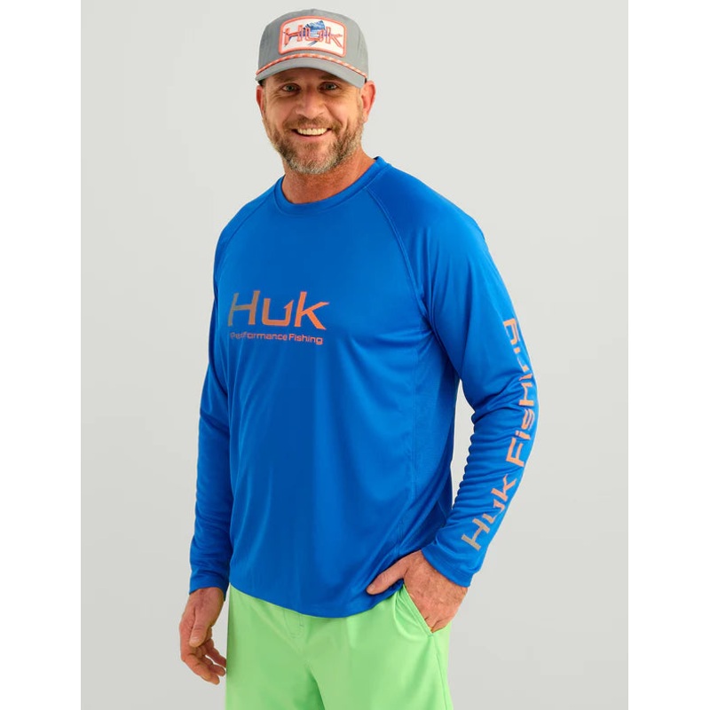 Vented Pursuit Long Sleeve|Marolina Blue|Ocean Blue|L|XL