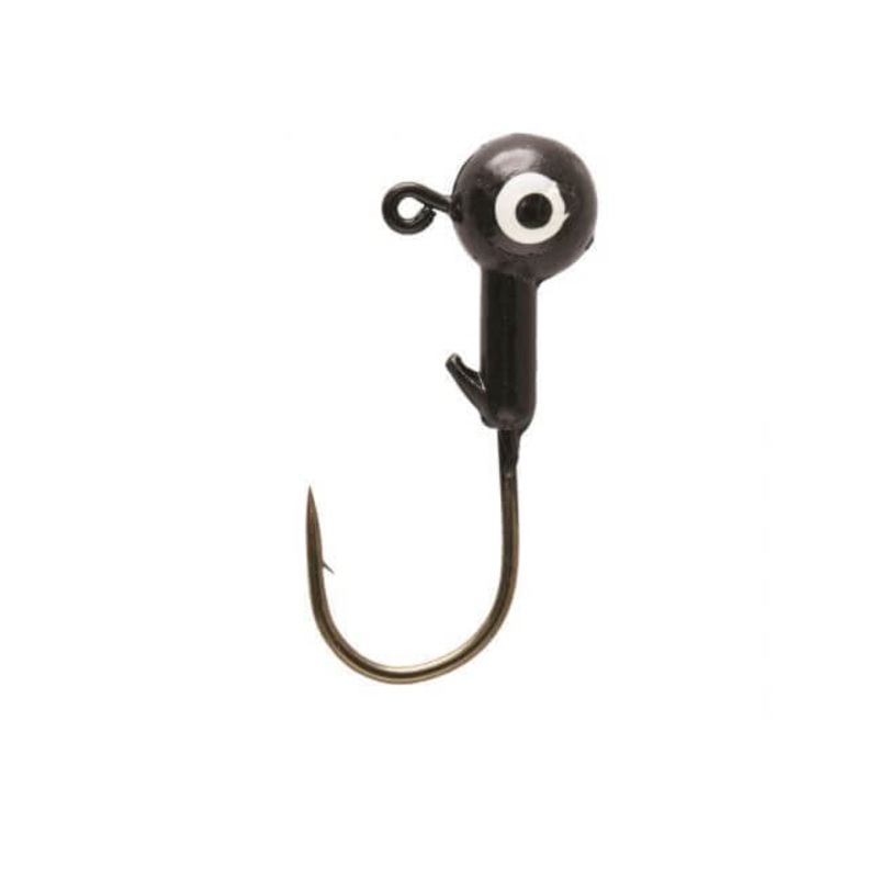 Eagle Claw Ball Head Jigs|3/8 OZ|1/8 OZ|1/4 OZ|QTY:7|QTY:10|QTY:25|BLACK|RED|PINK|CHARTREUSE / GREEN|CHARTREUSE|UNPAINTED|WHITE