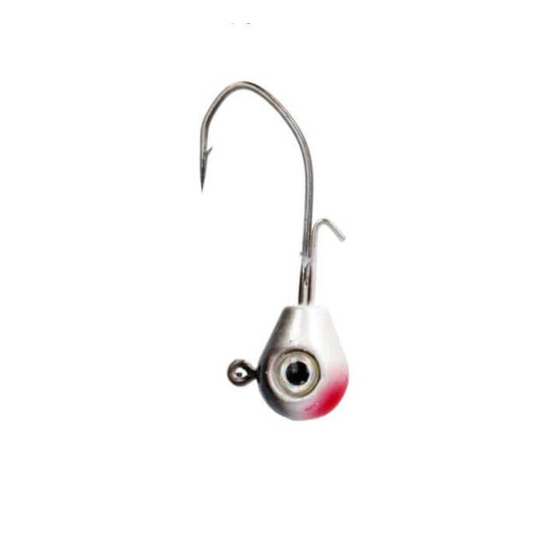 Teardrop Jig|3/8 OZ|1/2 OZ|QTY:5|BLACK / WHITE|CHARTREUSE / WHITE|FIRETIGER|PEARL WHITE|PINK / WHITE|PURPLE / WHITE