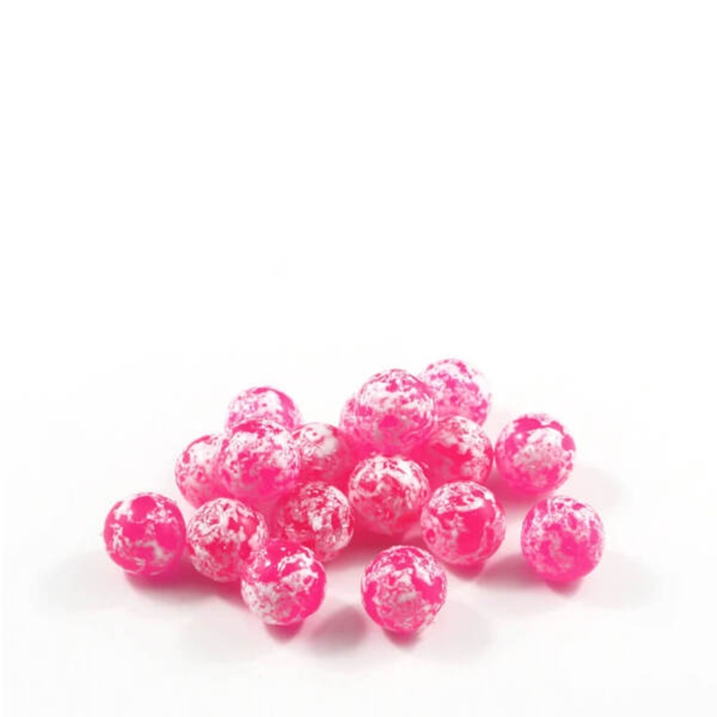 Glazed Soft Beads|10MM|LIGHT ORANGE|SHRIMP PINK|ROCKET RED