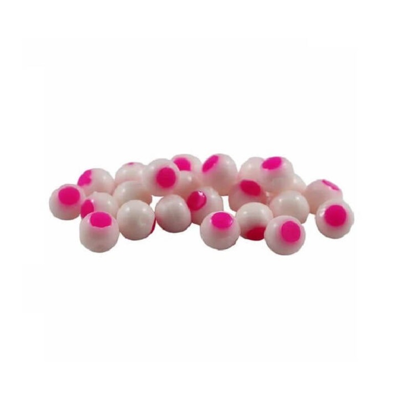 Glow Embryo Soft Beads|8MM|10MM|WHITE/GLO CHART DOT|WHITE/GLO PEACH DOT|WHT/GLO HOT PNK DOT