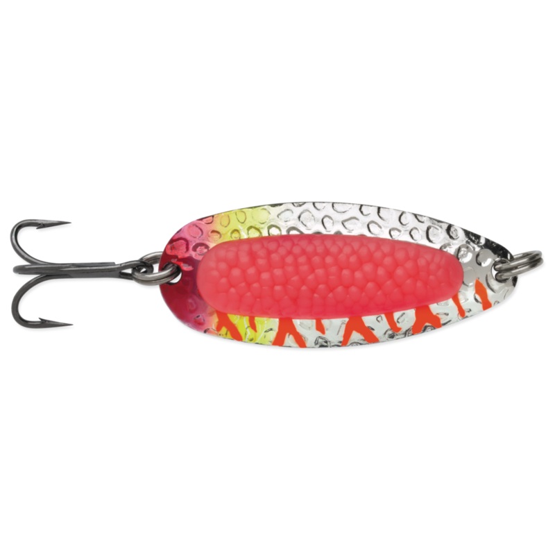 Blue Fox Pixee Spoon|Size 3 (1/2oz)|Size 4 (7/8oz)|Flo Red UV|Gold/Flo Orange|Nickel/Flo Red