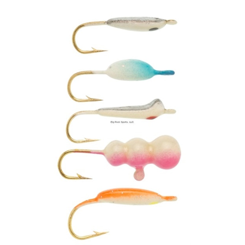 Celsius Ice Jigs 5 Pack Lures|GLOW ASSORT|MOON GLITTER|MOON GLOW