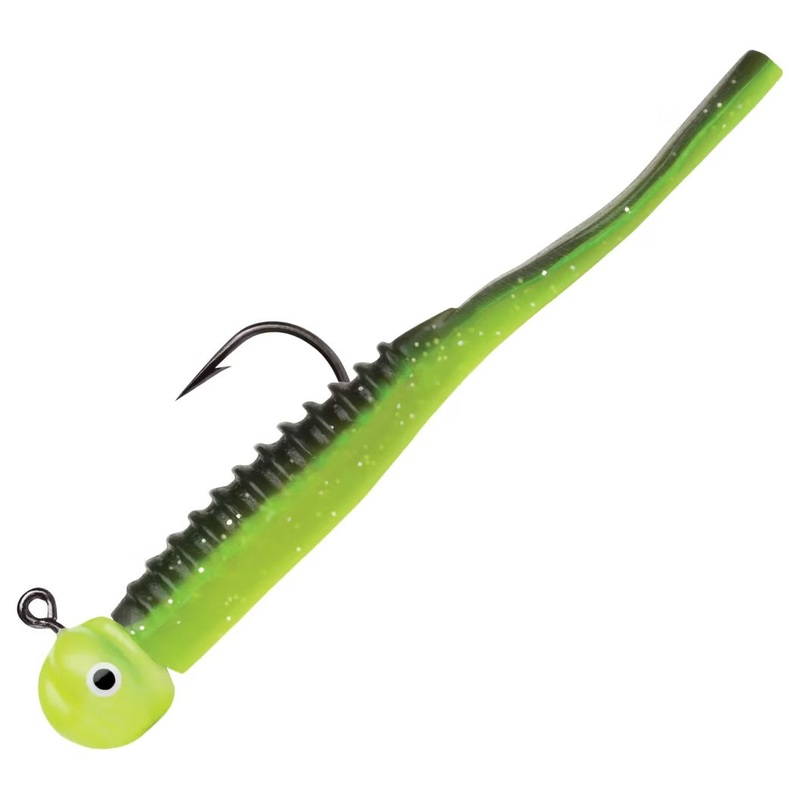 VMC Flap Tail|1/16 OZ|NO. 4|BLACK CHARTREUSE|CHARTREUSE / PEARL|GLOW CHARTREUSE|ORANGE CHART GLOW|PINK CHARTREUSE GLOW
