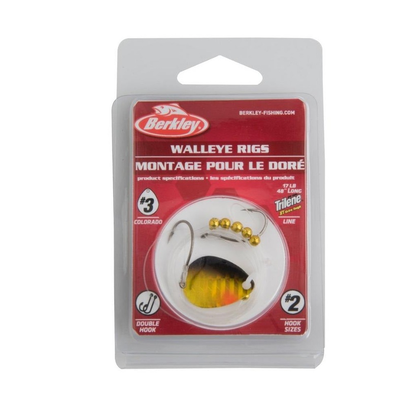 Berkley Walleye Rig Colorado|Black Gold|Blue Silver|Clown|Fire Perch|Firetiger|Hammered Copper|Lime Chartreuse|Orange Chartreuse|Purple Rain|Sunrise|Whiteout|Yellow Perch|Hammered Gold|Hammered Silver|Pink Perch|3|4