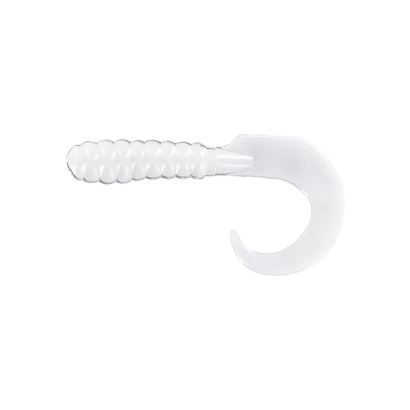 Curly Tail Grub|4″|Pearl|Smoke