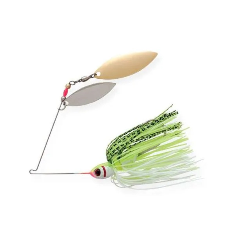 BOOYAH Double Willow Blade|3/8oz|1/2oz|Chartreuse White Shad|Chartreuse|Gold Shiner|Satin Silver Glimmer|Silver Shad|Pearl White/Snow White|White Chartreuse