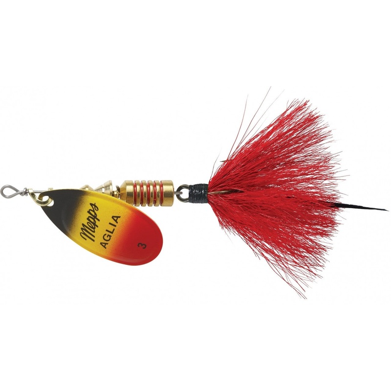 Mepps Aglia Dressed|Black/Yellow/Red|Chartreuse|Copper|Copper Red Dot|Firetiger|Fluorescent Red|Glow|Gold|Gold/Orange|Rainbow|Red & White Sail|Silver|Silver Black Dots||1 (1/8oz)||2 (1/6oz)||3 (1/4oz)||4 (1/3oz)||5 (1/2oz)