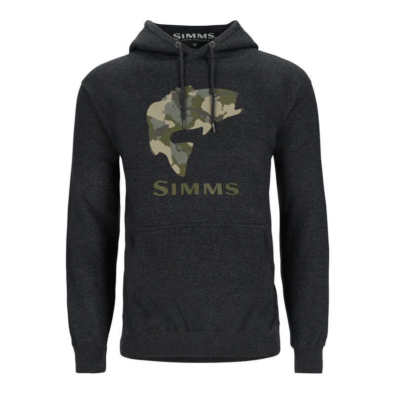 Simms M’s Bass Fill Hoody|Charcoal Heather|Military Heather|M|L|XL|XXL