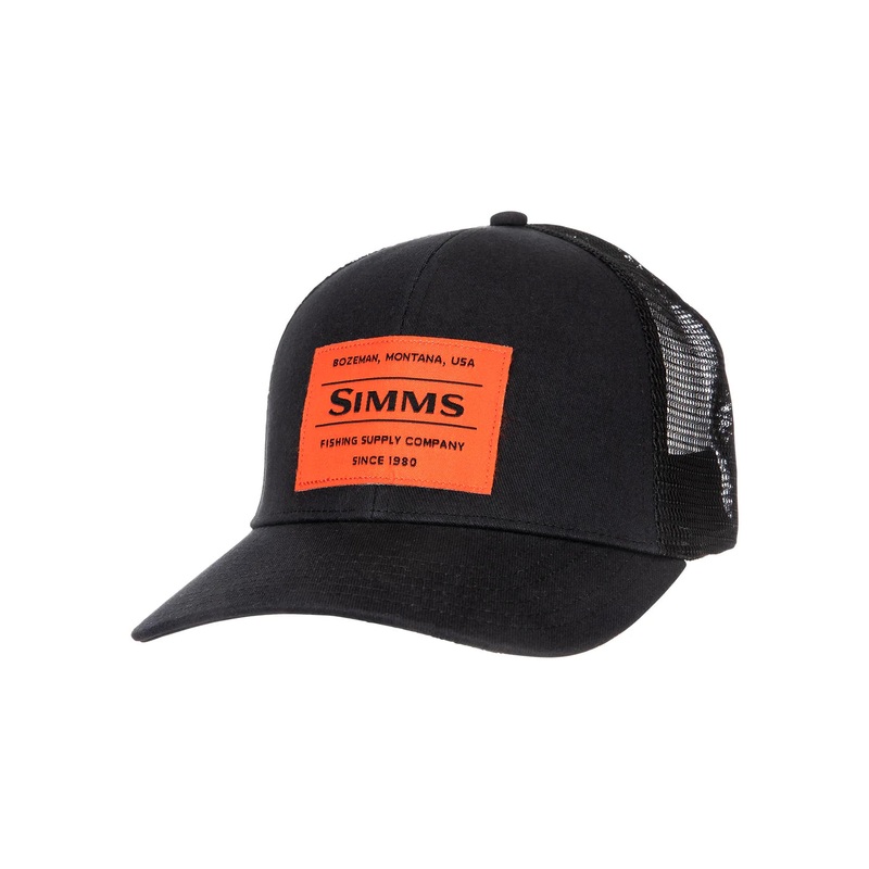 Simms Original Patch Trucker|Black|Moss