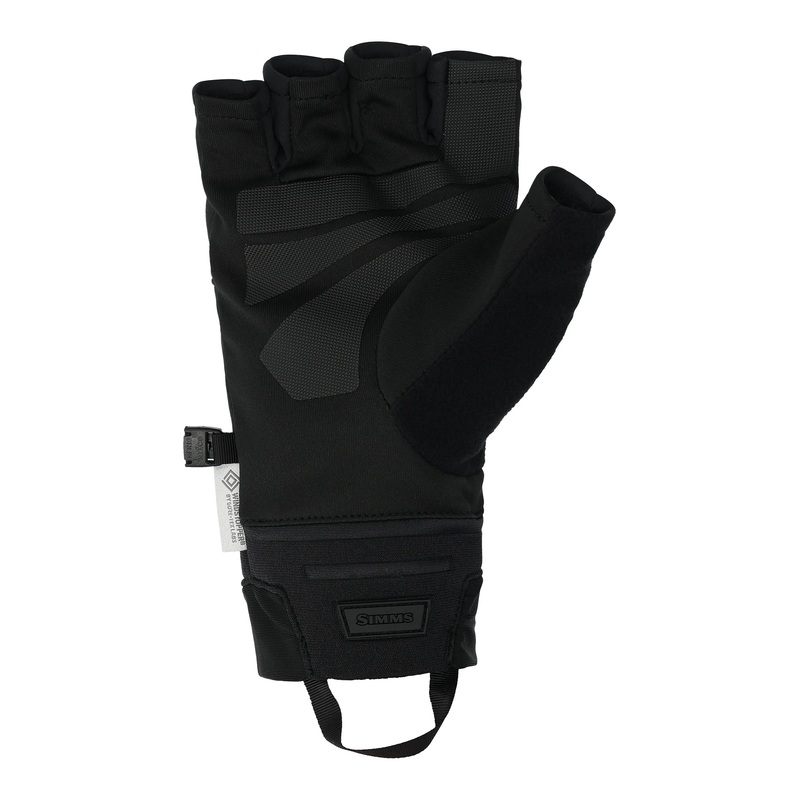 Simms Windstopper Half Finger Glove – Black