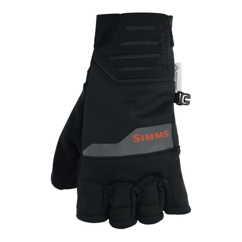 Simms Windstopper Half Finger Glove – Black