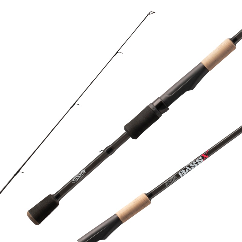 St. Croix Bass X Spinning Rod|6’8″ Medium 1pc. (BASX68MXF)|6’10” Med-Light 1pc. (BASX610MLXF)|7’1″ Medium 1pc. (BASX71MF)|7’1″ Med-Heavy 1pc. (BASX71MHF)