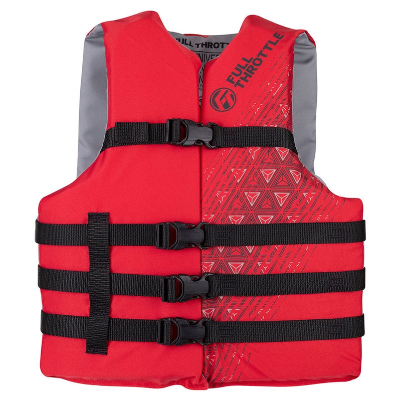 Full Throttle Adult Universal Ski Life Jacket – Red