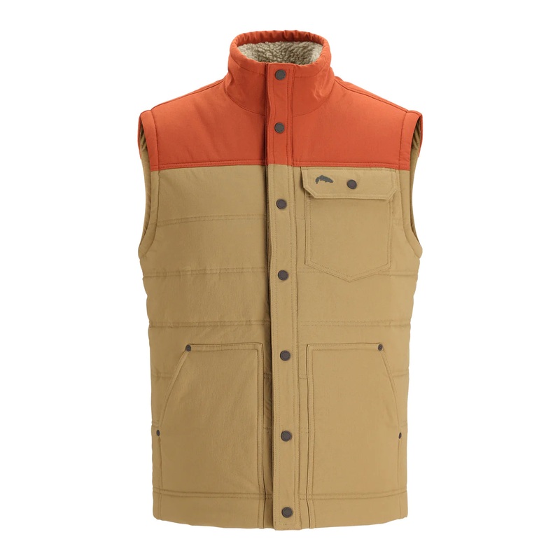 Simms Cardwell Vest|Clay/Camel Size Med|Storm/Hickory Size Med