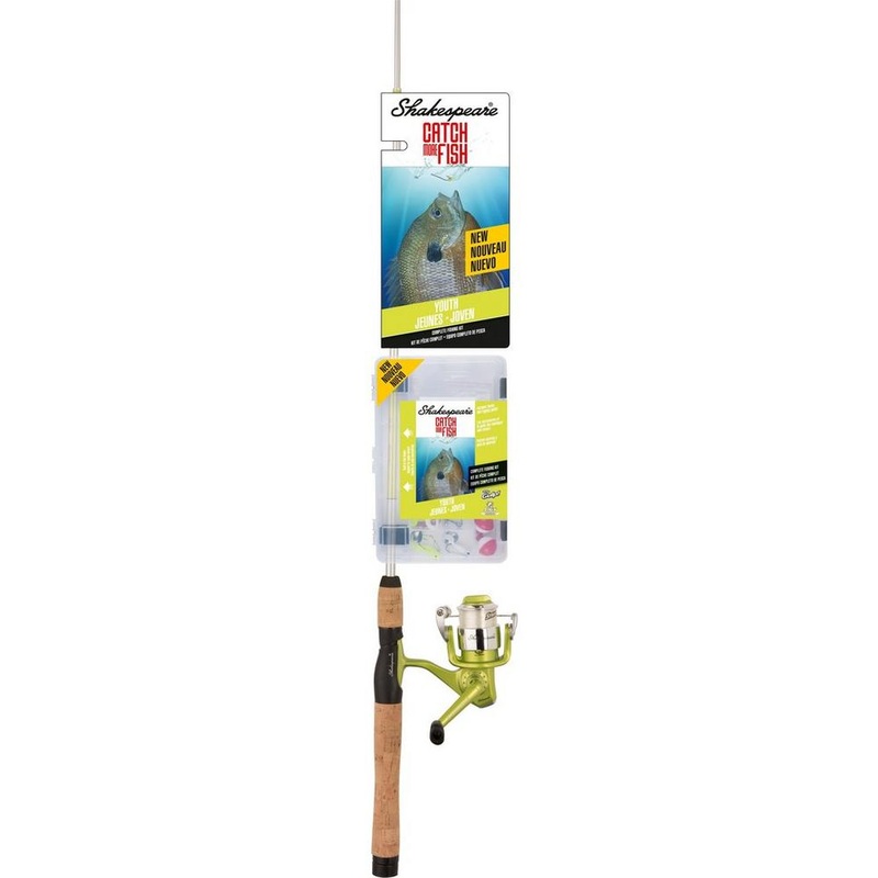 Shakespeare Catch More Fish Youth Spinning Combo/Kit – 5′ ML 2Pc
