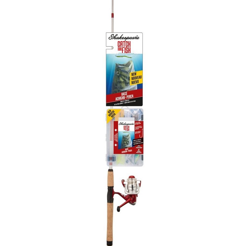 Shakespeare Catch More Fish Bass Spinning Combo/Kit – 6’6 Medium 2PC