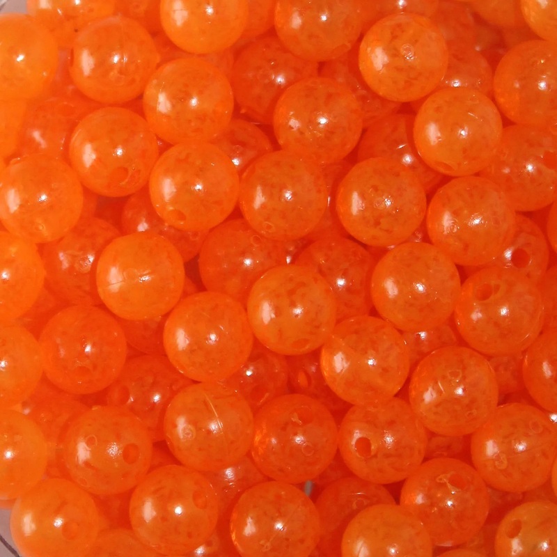 Troutbeads 12mm MottledBeads|Glow Roe|Orange Clear|Peach Roe|Tangerine
