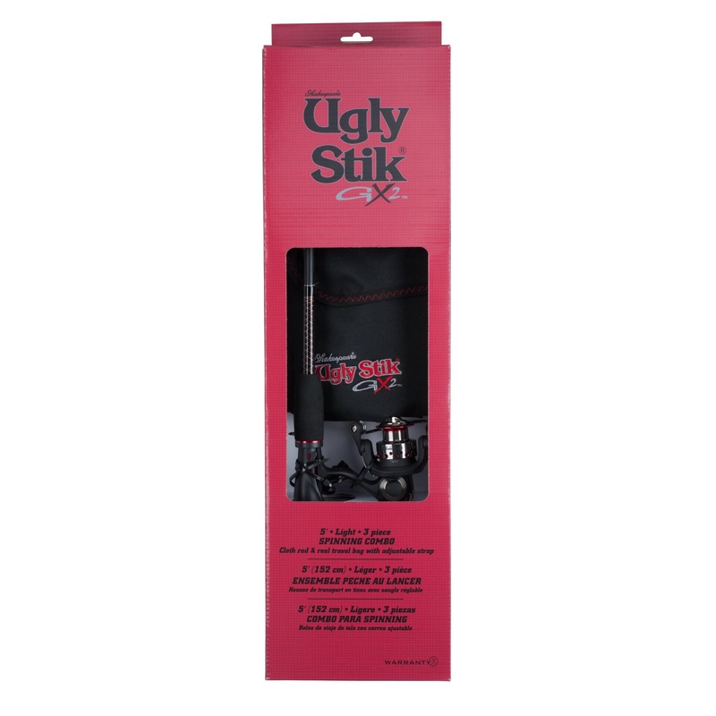 Ugly Stik 4pc Travel Spinning Combo