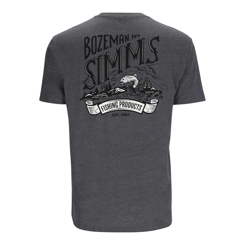 Simms Bozeman Scene T-Shirt|Titanium Heather|Medium|Large|X-Large