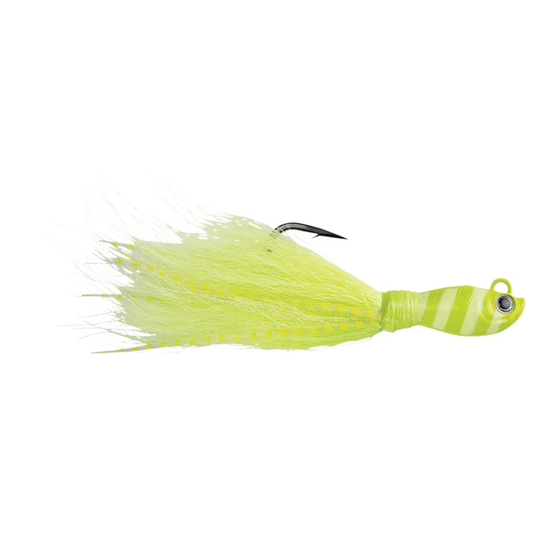 SPRO Zebra Glow Bucktail|Crazy Chartreuse|White