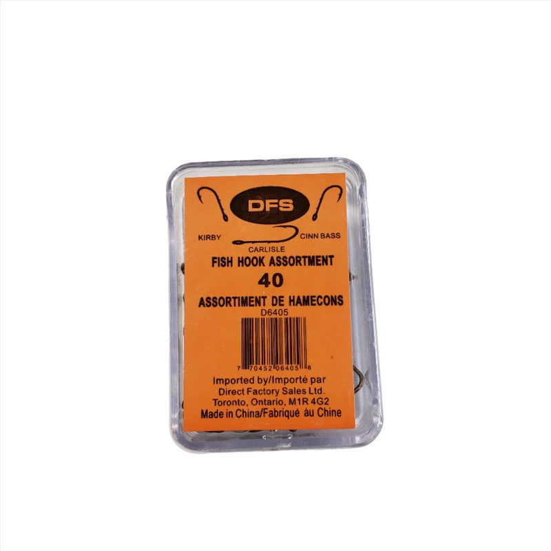 DFS Fish Hook Assortment – 40pc