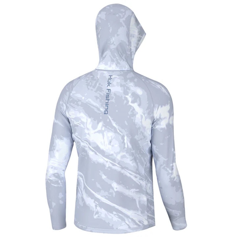Huk Mossy Oak Pursuit Hoodie|978-Stormwater Bonefish|L|XL|XXL