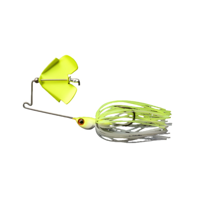 Jackall Derabuzz|1/4oz Dera Black|1/4oz Dera White|1/4oz Pearl Chartreuse