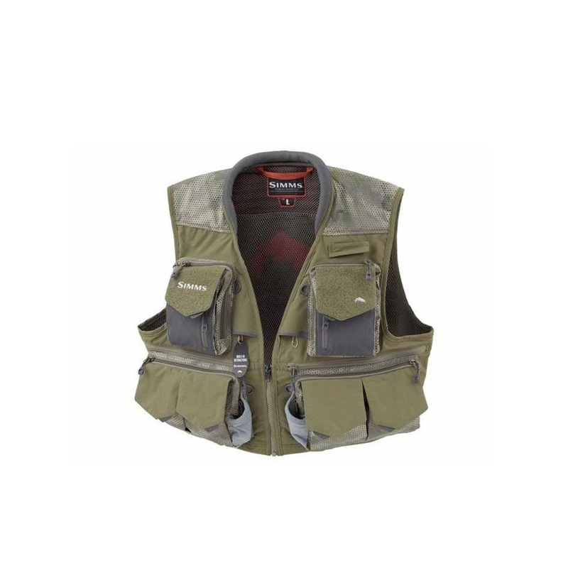 Simms M’s Guide Vest – Large|Hex Camo Loden|Steel|L|XL