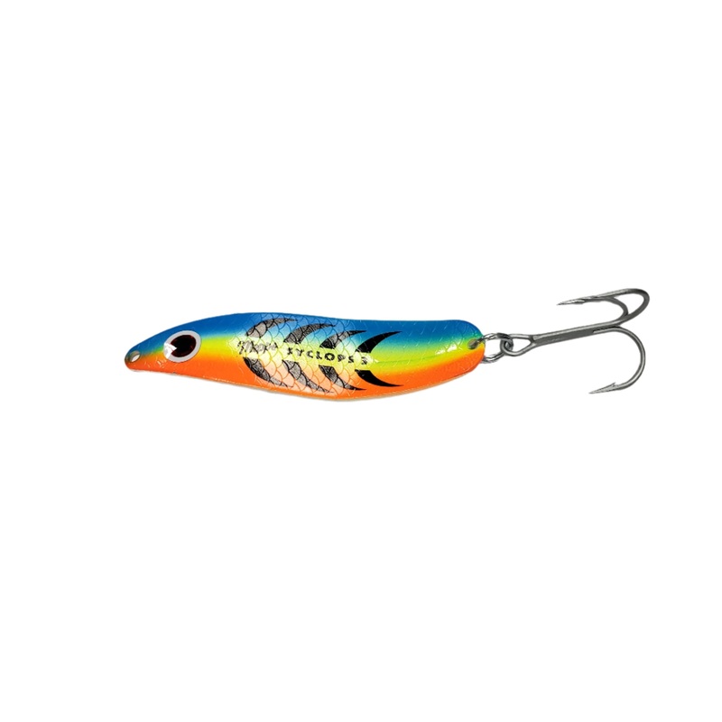 Mepps Syclops Saltwater||2 (5/8oz)||3 (1oz)|HPRC – Hot Perch|TGCL – Tiger Clown