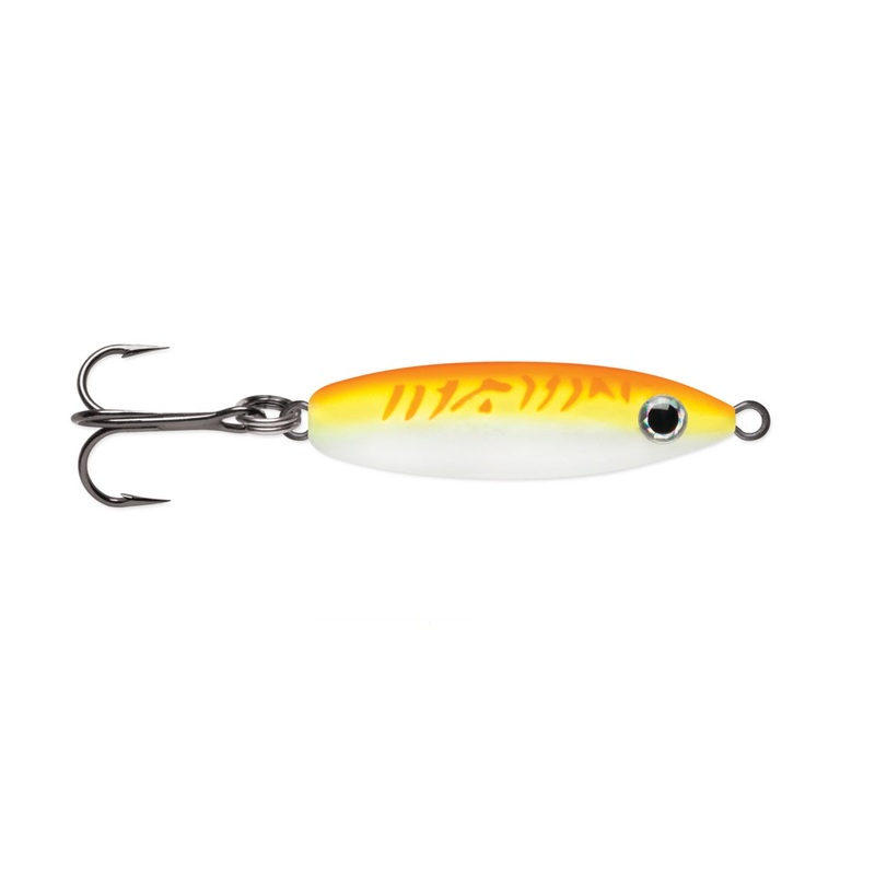 VMC Rattle Spoon – 1/4oz|Glow Orange Fire UV|Glow Green Fire UV|Perch|Glow Blue Shiner|Glow Chart Shiner|Glow Pink Fire UV|Glow Tiger|Gold Shiner