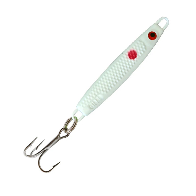 Gibbs Ice Minnow|Glow Rainbow|Glow Red Dot|Silver Shiner|1/16oz.|1/8oz.|1/4oz.