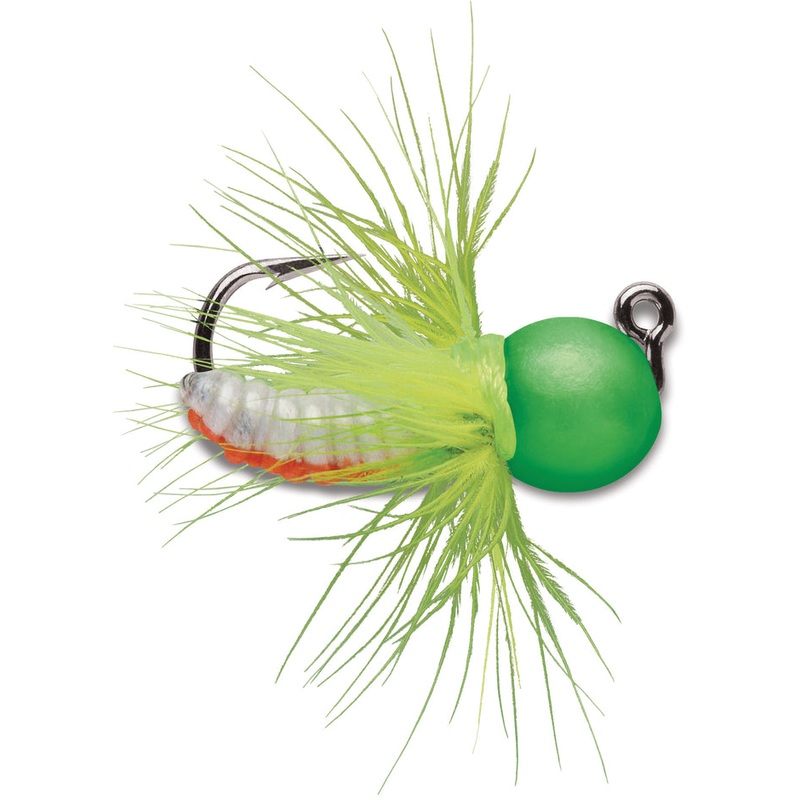 VMC Tungsten Fly Jig 1/16oz|Glow Pink|Green Orange Glow|Glow|Metallic Silver|Glow Chartreuse|Metallic Rainbow|Metallic Red